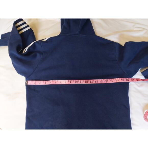 Adidas Men's Size Small Full Zip Classic Blue Hoodie - Picture 7 of 8
